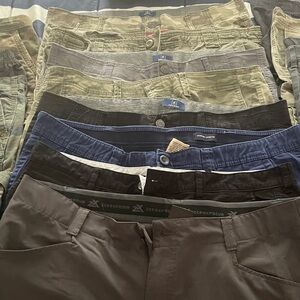 Lee Men's Cargo Pants in Tan, Green, Blue, and Black